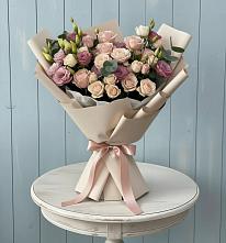 Букет цветов из:  Розы и Лизиантусы #REPLACE_PRED# Нартан