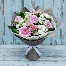 Букет цветов из:  Герберы, Альстромерии и Хризантемы #REPLACE_PRED# Нартан