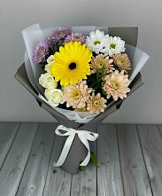 Букет цветов из:  Розы, Герберы и Хризантемы в Нартан