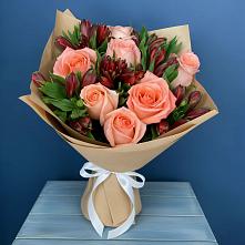 Букет цветов из:  Розы и Альстромерии #REPLACE_PRED# Нартан