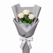 Букет 3 белые розы в Нартан