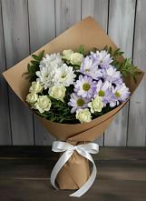 Букет цветов из:  Хризантемы и Розы в Нартан