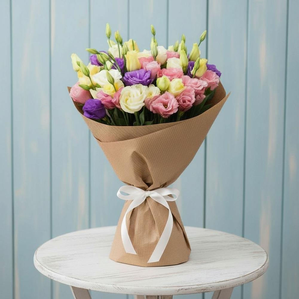 Букет цветов из: Лизиантусы в Нартан