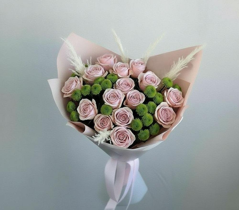 Букет цветов из: Розы и Хризантемы в Нартан