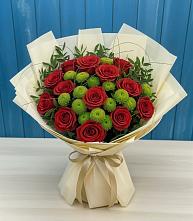 Букет цветов из:  Розы и Хризантемы в Нартан