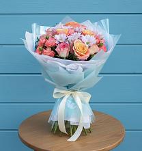 Букет цветов из:  Хризантемы и Розы в Нартан