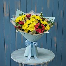 Букет цветов из:  Альстромерии и Хризантемы в Нартан